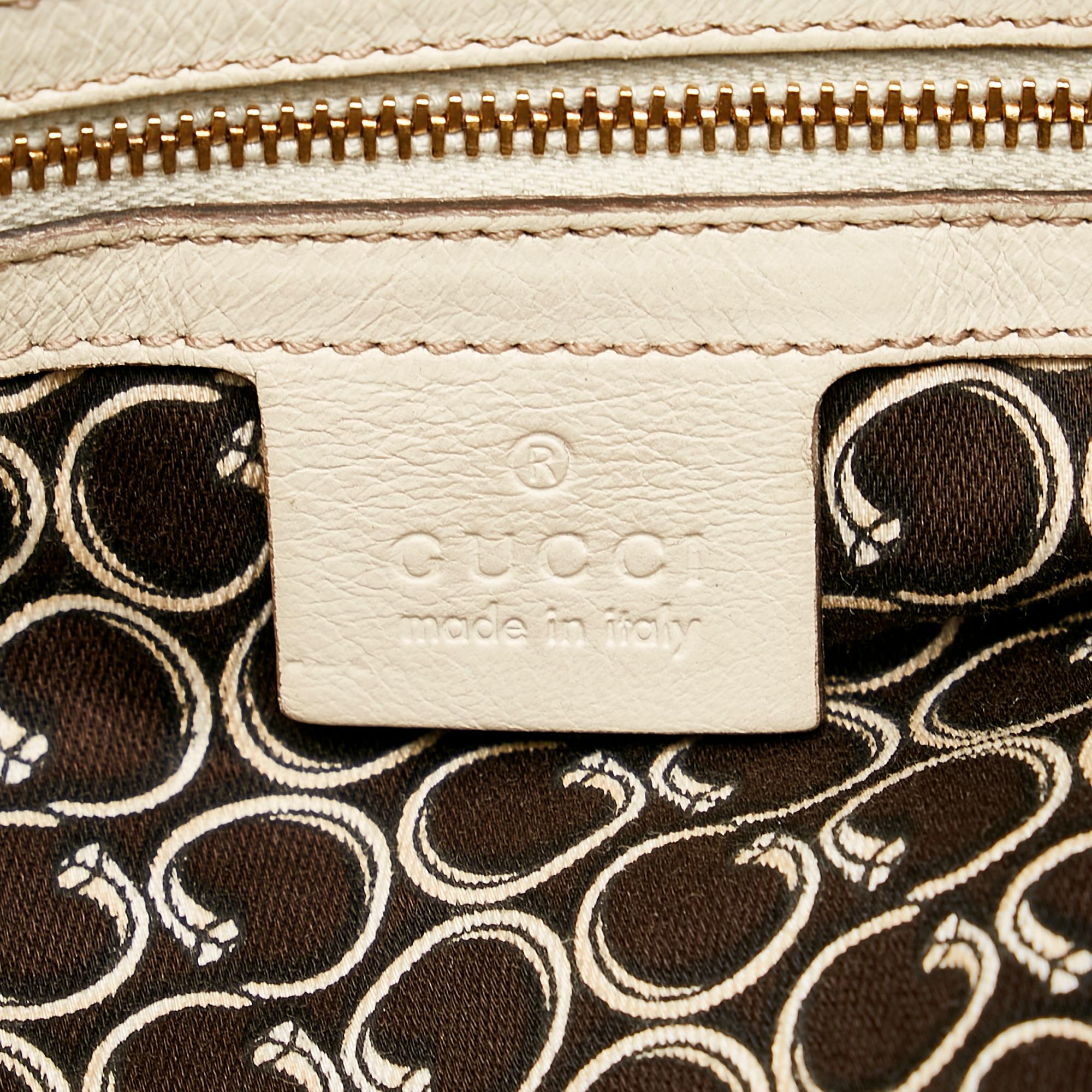 Gucci Horsebit Nail Leather Boston Bag (SHG-37213)
