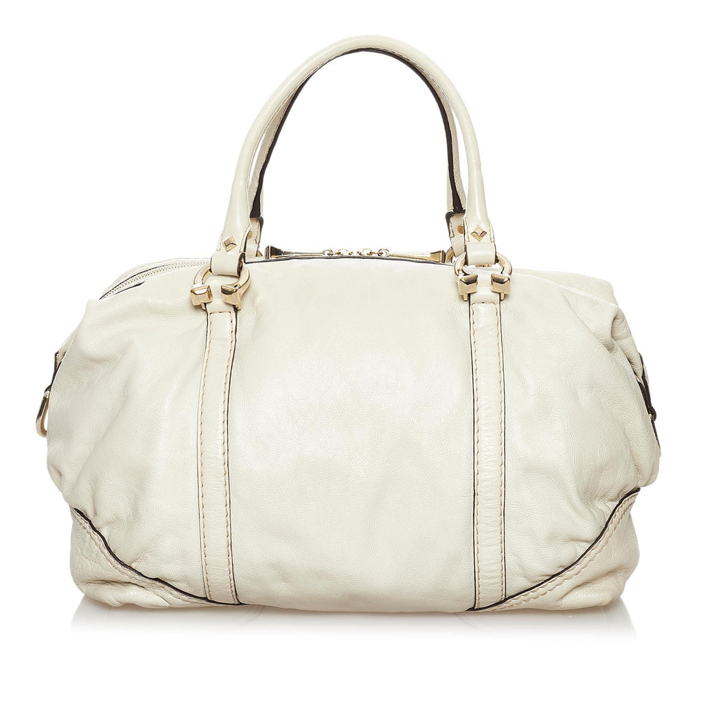 Gucci Horsebit Nail Leather Boston Bag (SHG-37230)
