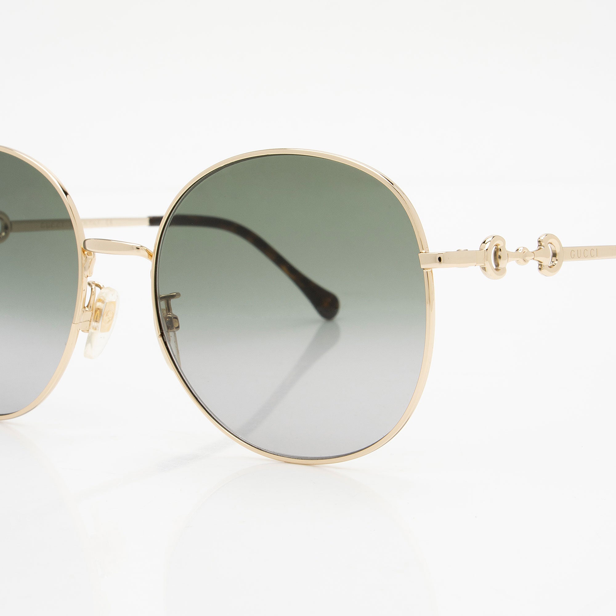 Gucci Horsebit Oversized Round Sunglasses