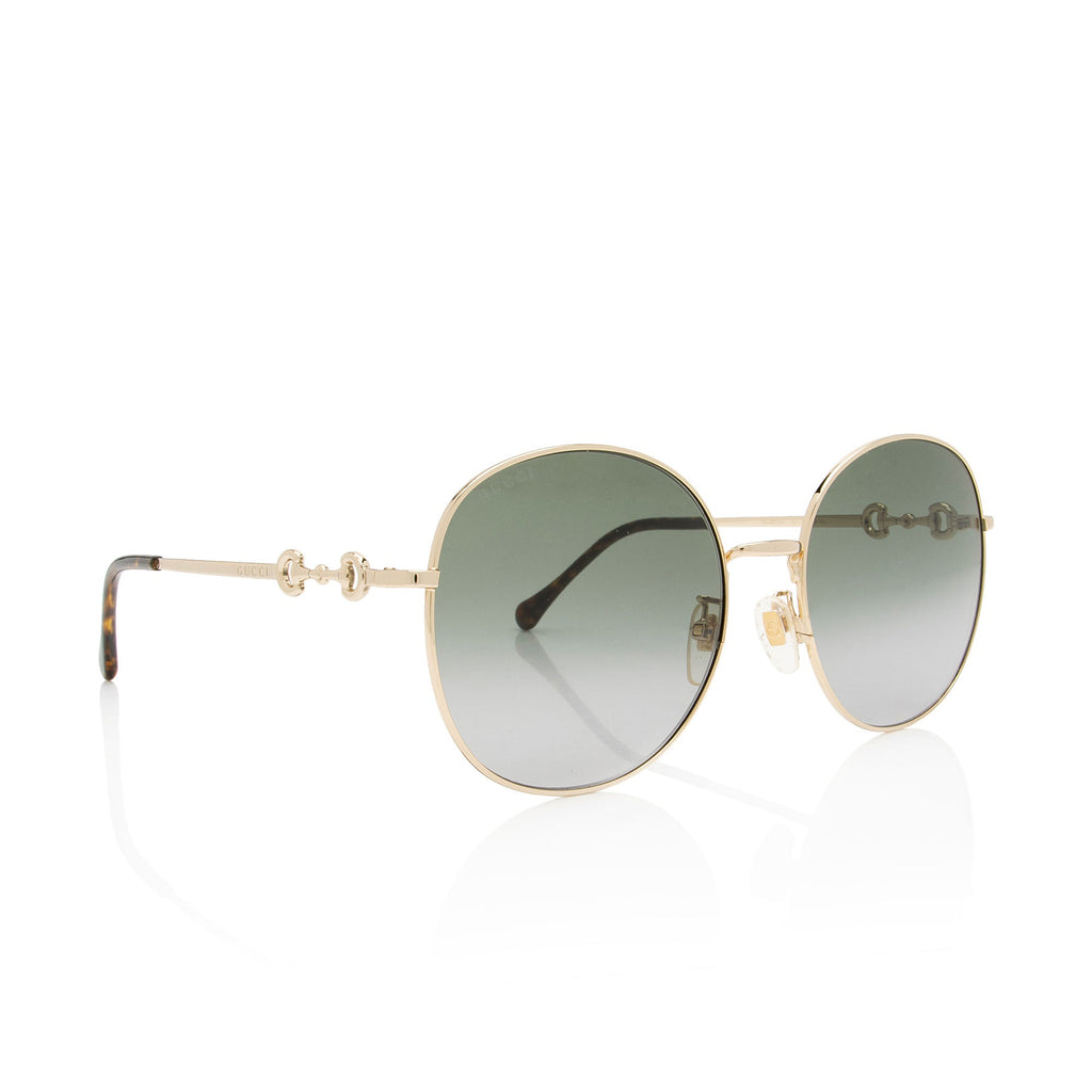 Gucci Horsebit Oversized Round Sunglasses