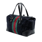 Gucci Horsebit Velvet Web Treasure Boston Bag