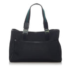 Gucci Horsebit Web Canvas Handbag (SHG-fpGZRl)