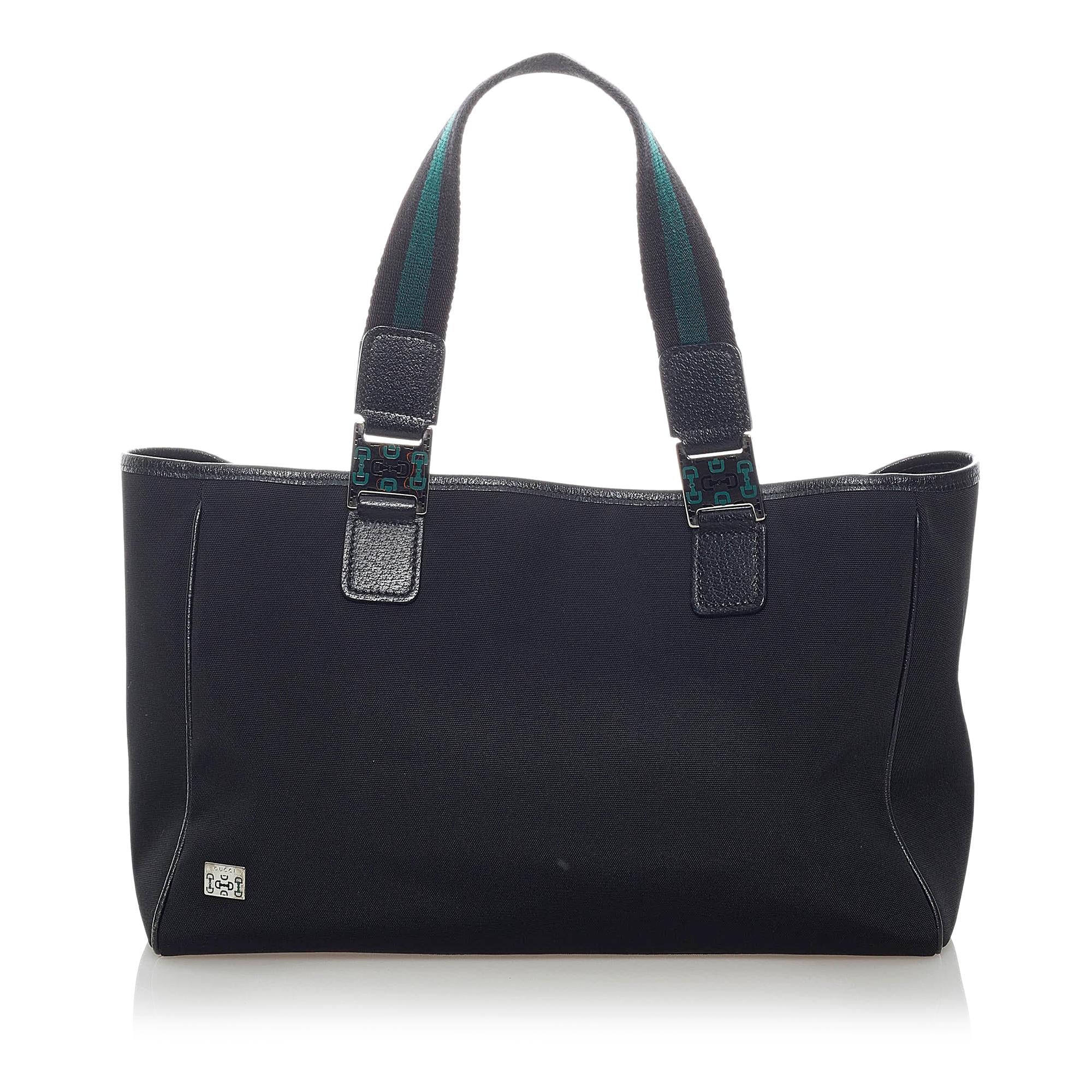 Gucci Horsebit Web Nylon Handbag (SHG-37218)