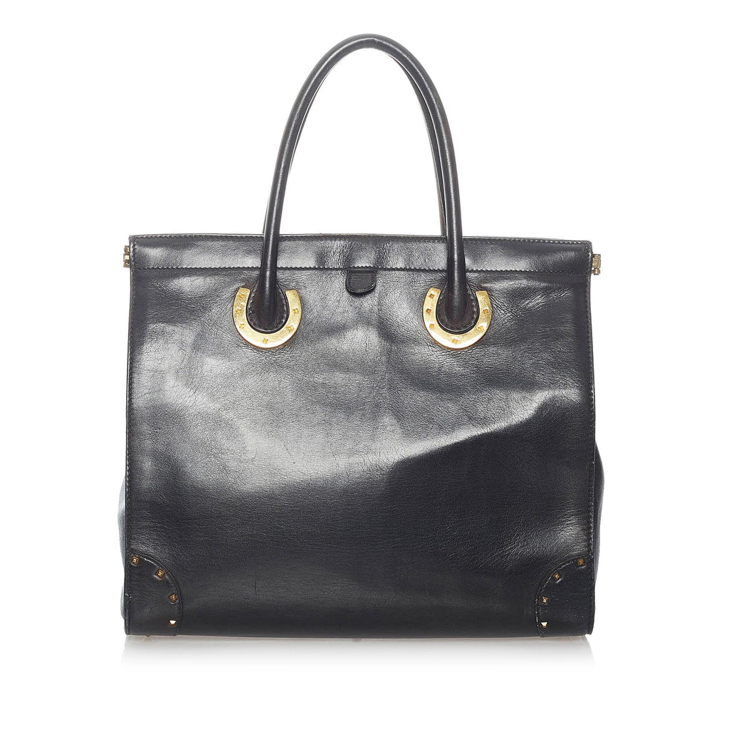 Gucci Horseshoe Leather Tote Bag (SHG-31243)