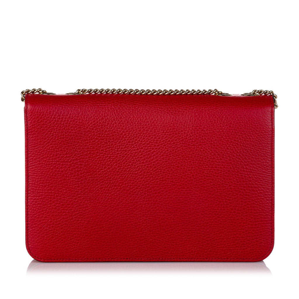 Gucci Interlocking G Chain Leather Crossbody Bag (SHG-30083)