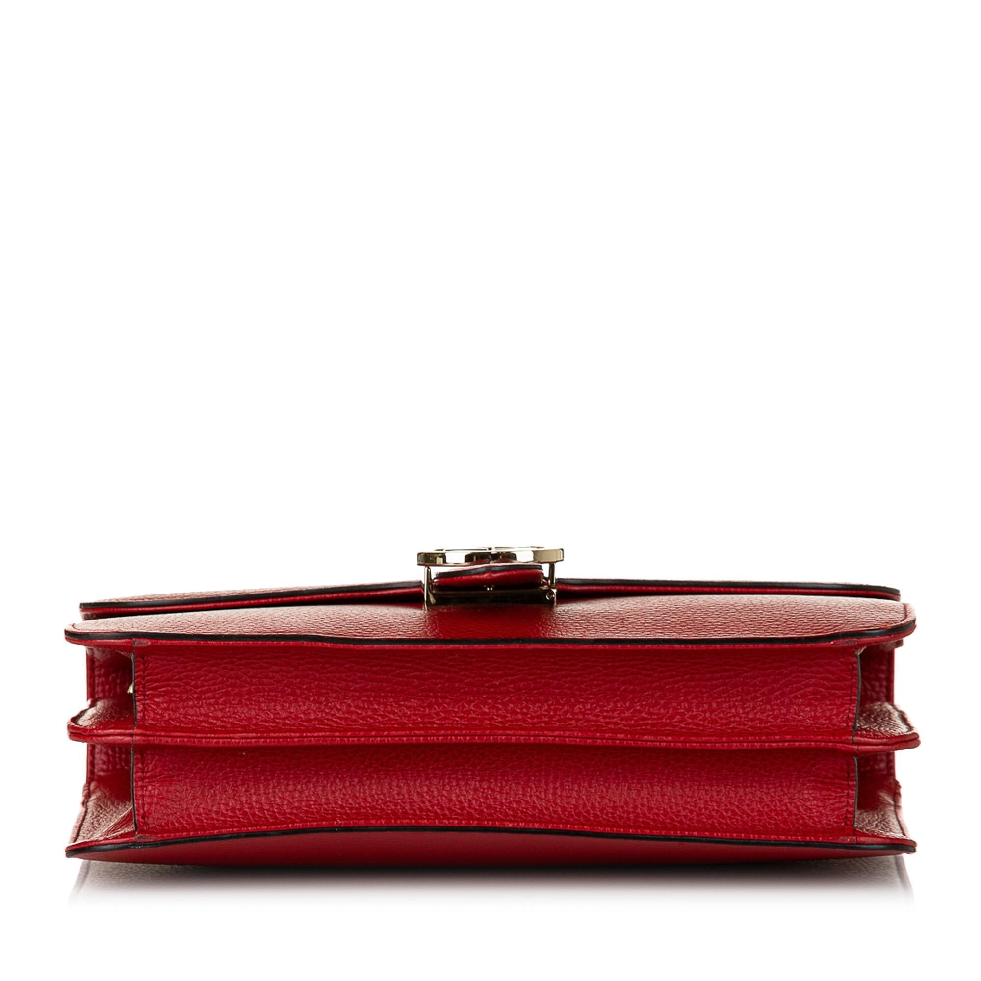 Gucci Interlocking G Chain Leather Crossbody Bag (SHG-32642)