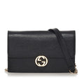 Gucci Interlocking G Chain Leather Wallet on Chain (SHG-33833)
