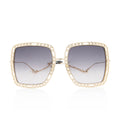 Gucci Interlocking G Charm Chain Oversize Square Sunglasses (SHF-ZhUx8y)