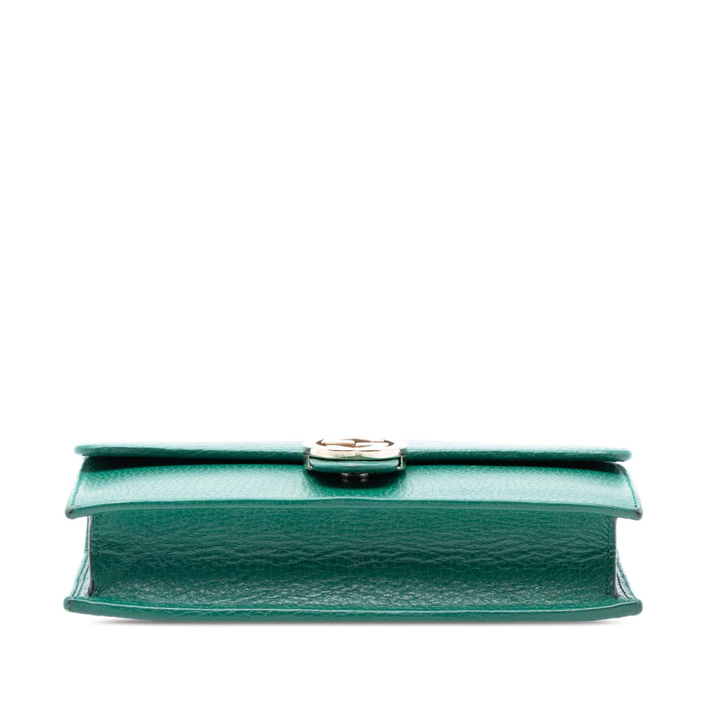 Gucci Interlocking G Dollar Calfskin Wallet on Chain