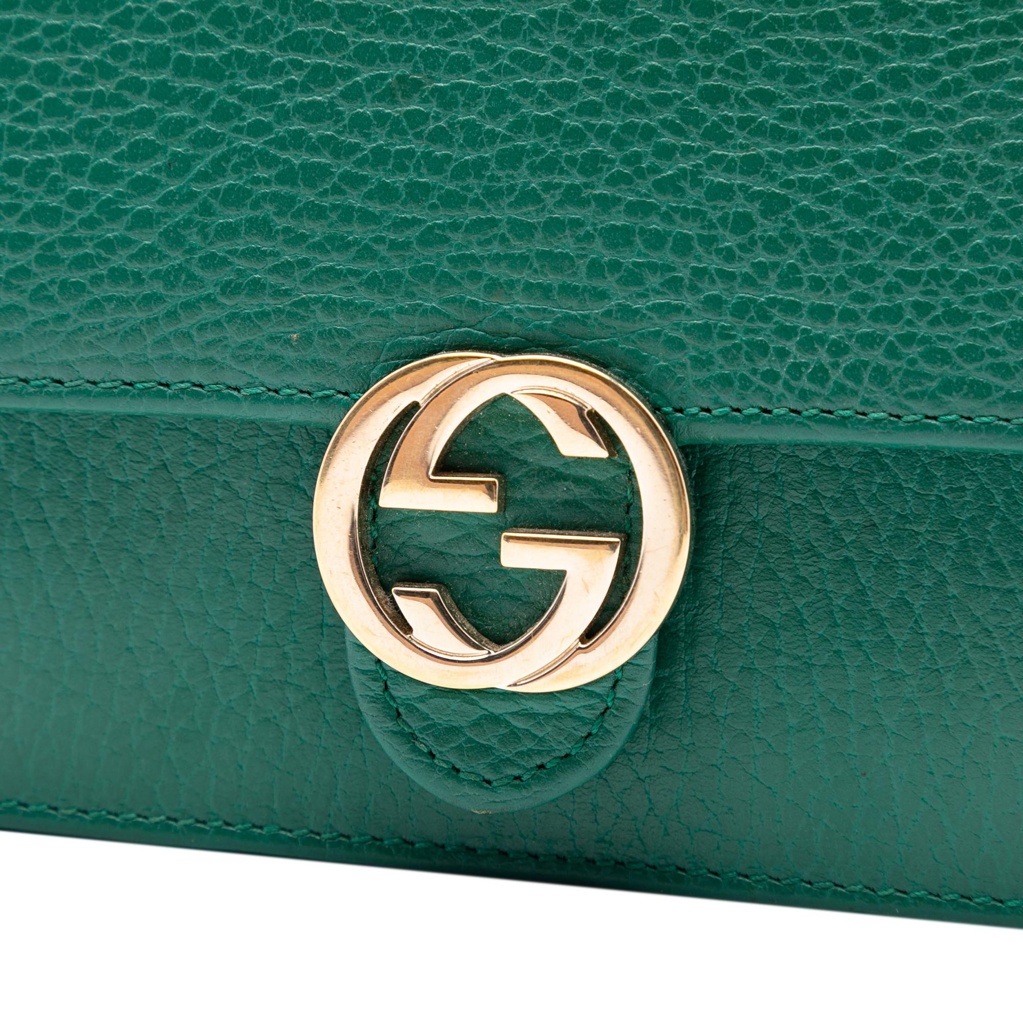 Gucci Interlocking G Dollar Calfskin Wallet on Chain
