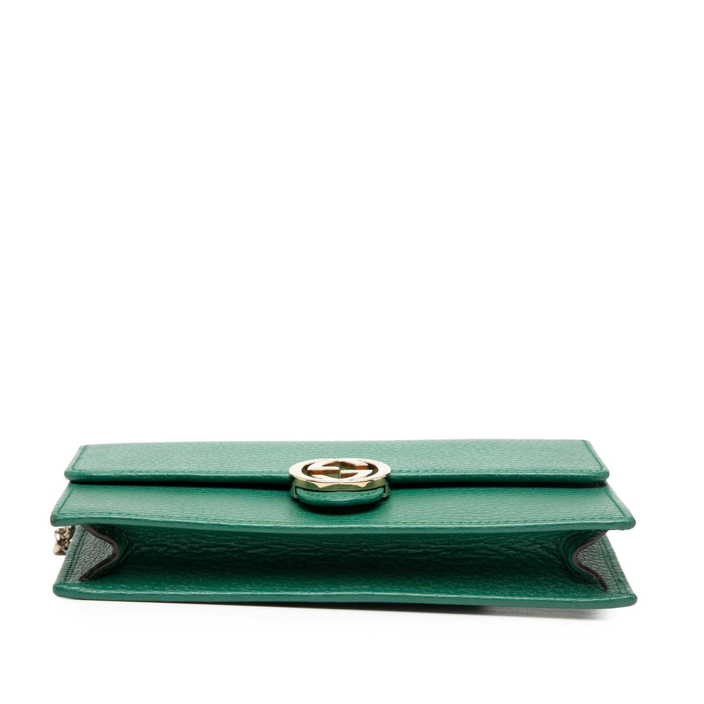 Gucci Interlocking G Dollar Calfskin Wallet on Chain