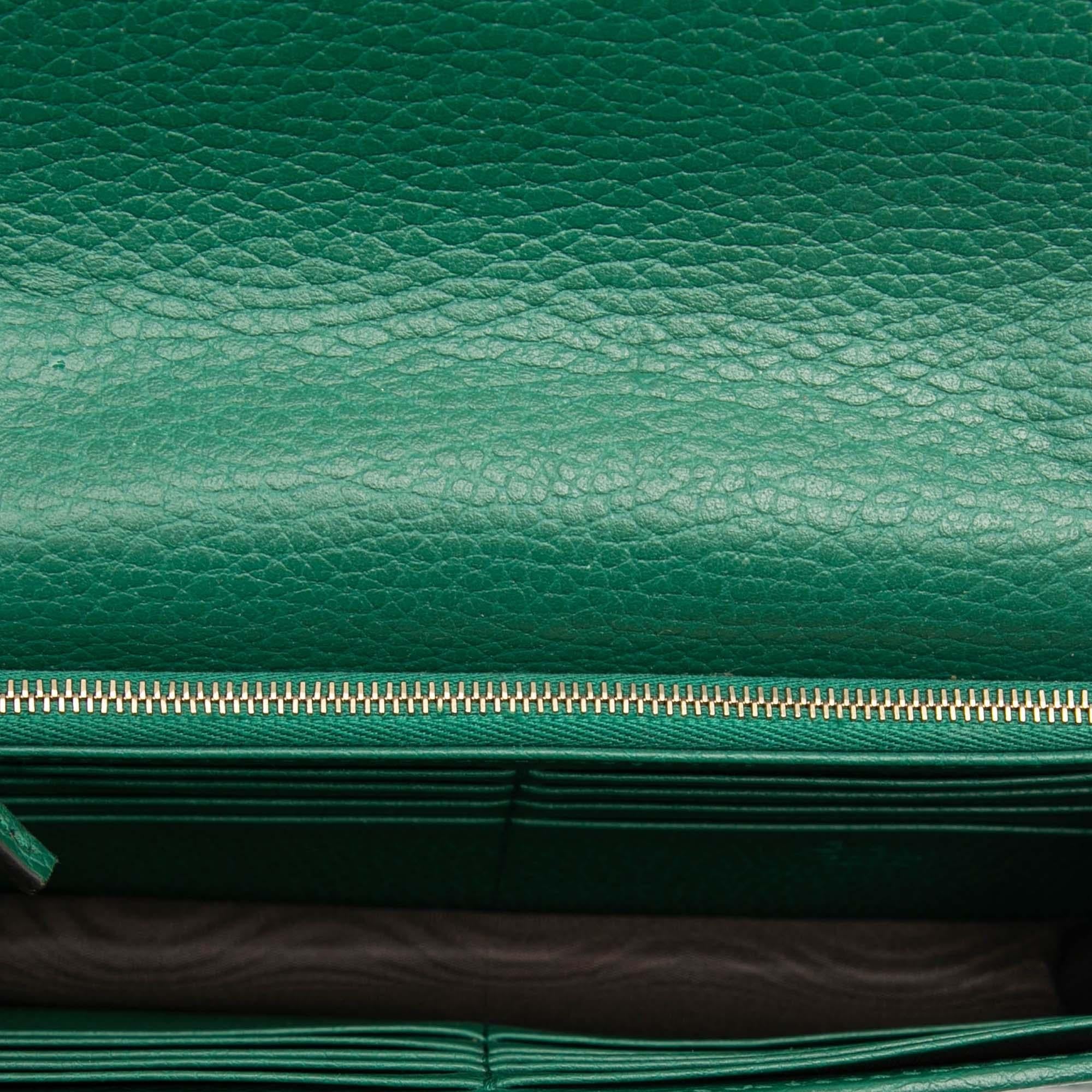 Gucci Interlocking G Dollar Calfskin Wallet on Chain