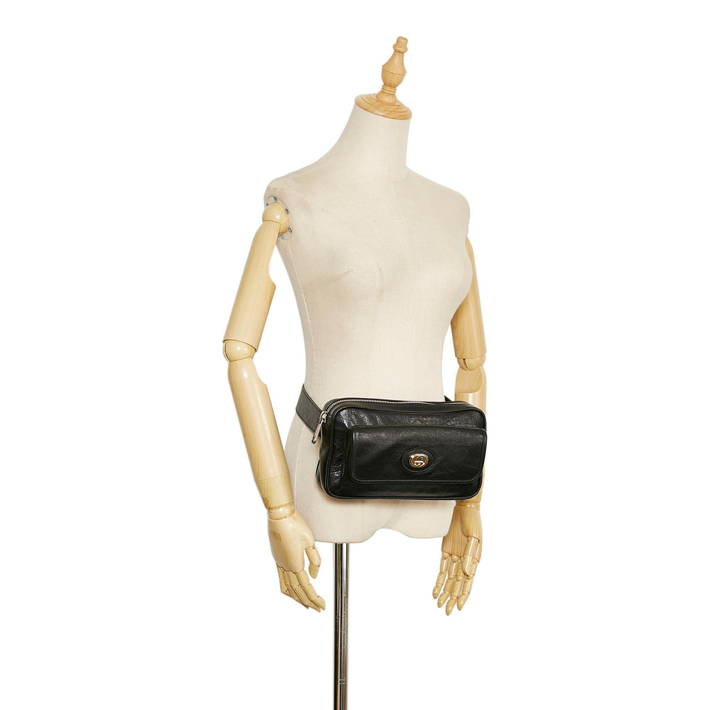 Gucci Interlocking G Morpheus Leather Belt Bag (SHG-5tPQ6y)