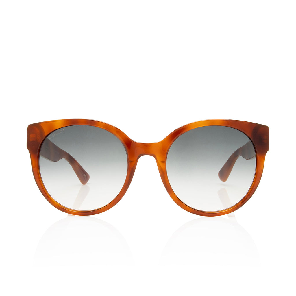 Gucci Interlocking G Round Cat Eye Sunglasses (SHF-lXHDdP)
