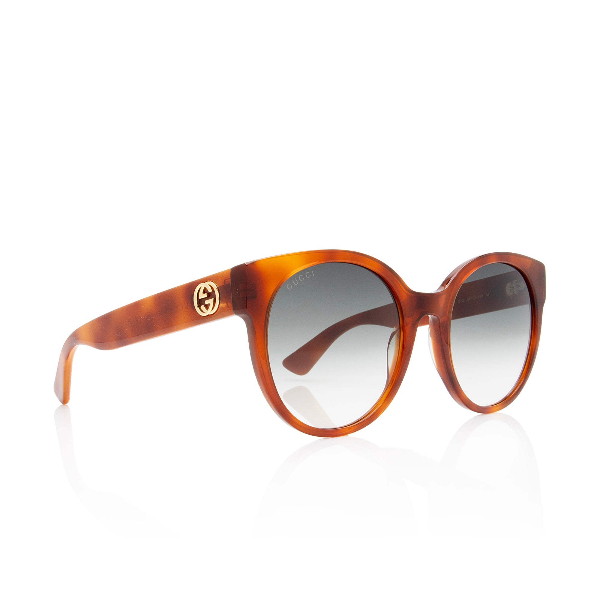 Gucci Interlocking G Round Cat Eye Sunglasses (SHF-mUFVDK)