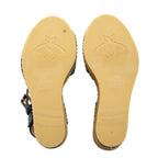 Gucci Interlocking GG Leather Espadrille Wedges - Size 6 / 36 (SHF-19886)