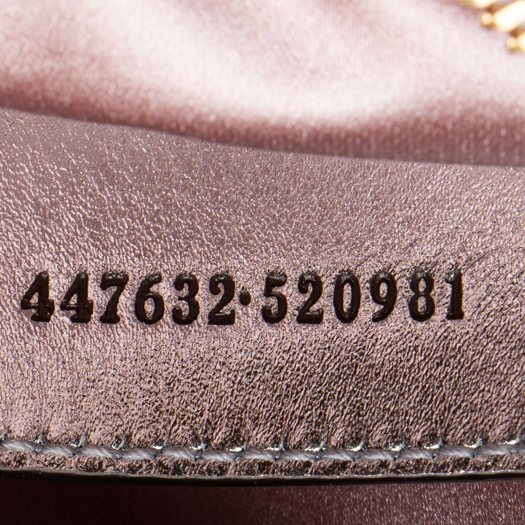 Gucci Matelasse Padded Iridescent Leather GG Marmont Small Camera Bag