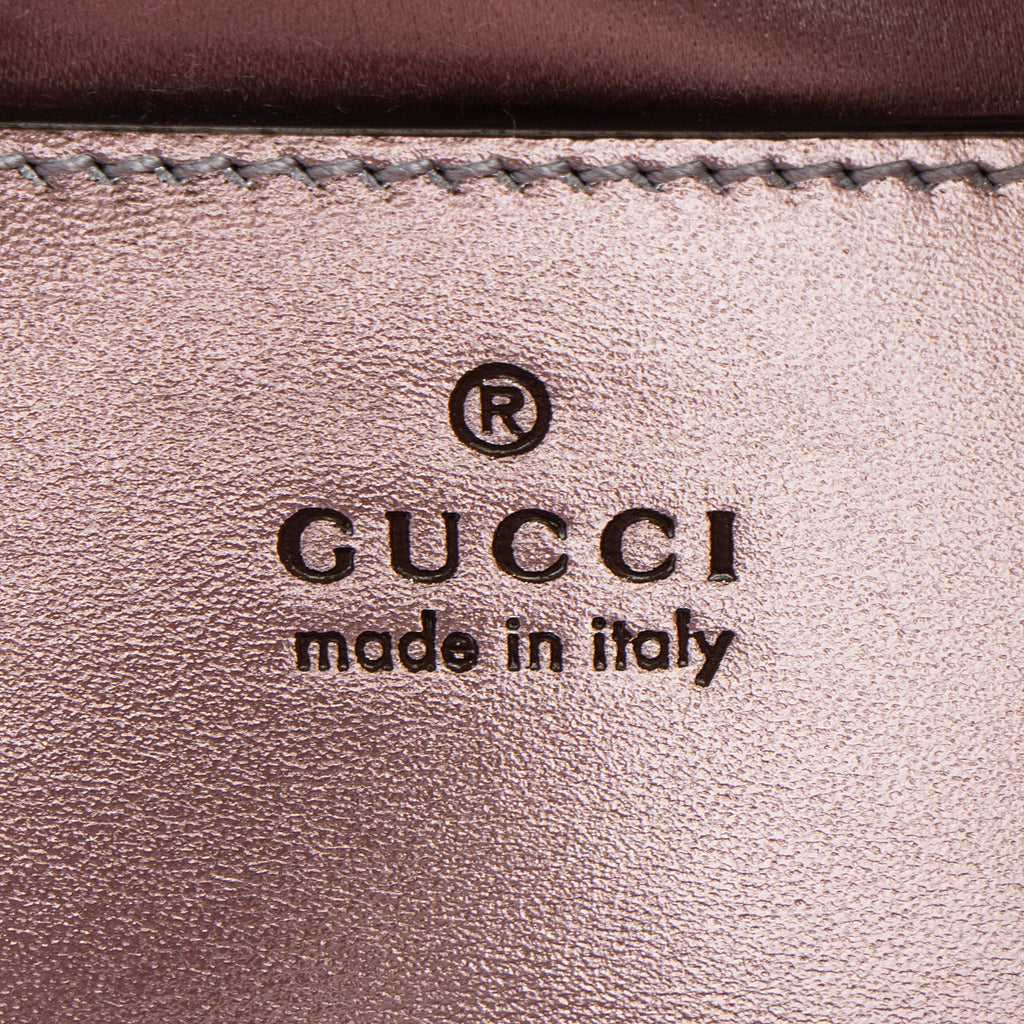 Gucci Matelasse Padded Iridescent Leather GG Marmont Small Camera Bag