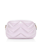Gucci Matelasse Padded Iridescent Leather GG Marmont Small Camera Bag