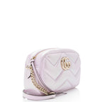 Gucci Matelasse Padded Iridescent Leather GG Marmont Small Camera Bag