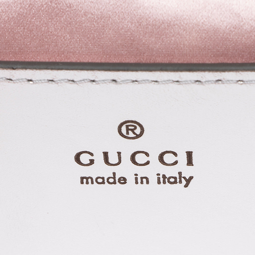Gucci Matelasse Padded Iridescent Leather GG Marmont Square Mini Shoulder Bag