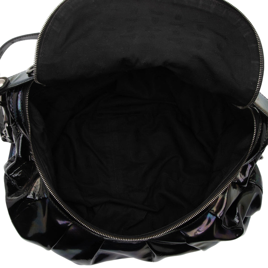 Gucci Iridescent Patent Leather Icon Bit Hobo (SHF-lmJOkR)