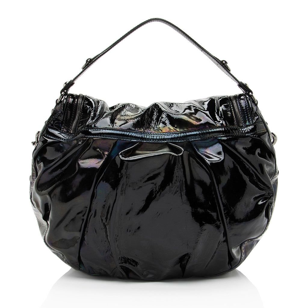Gucci Iridescent Patent Leather Icon Bit Hobo