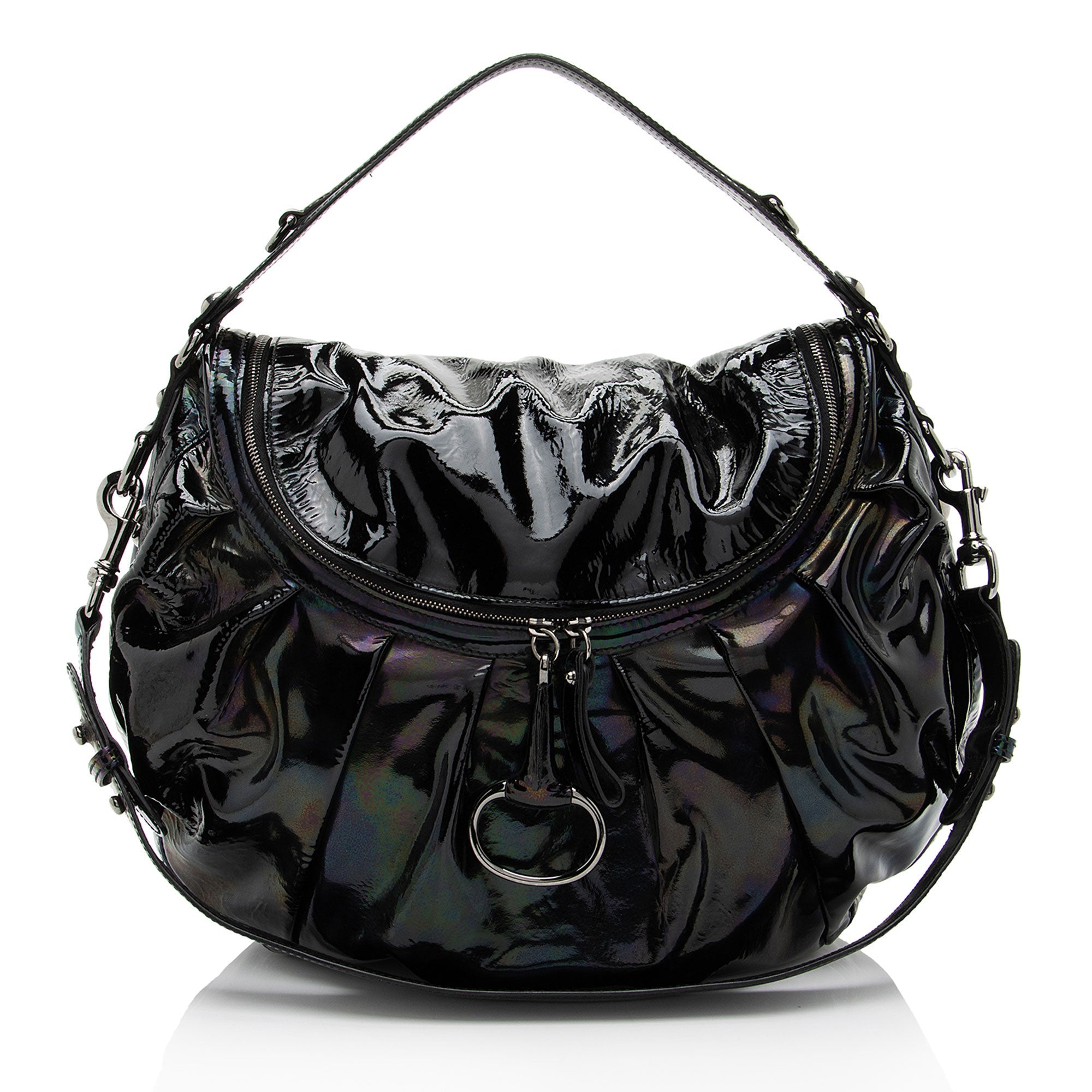 Gucci Iridescent Patent Leather Icon Bit Hobo