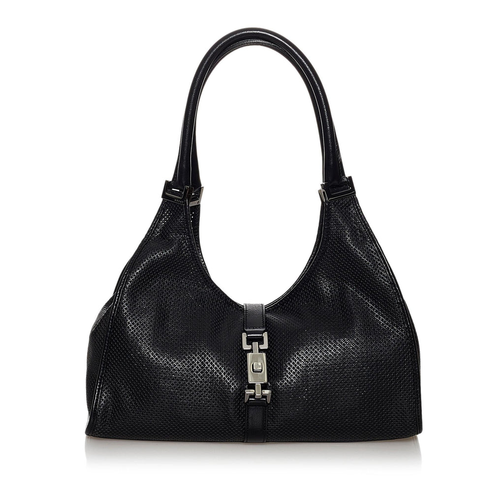 Gucci Jackie Perforated Leather Shoulder Bag (SHG-30008)
