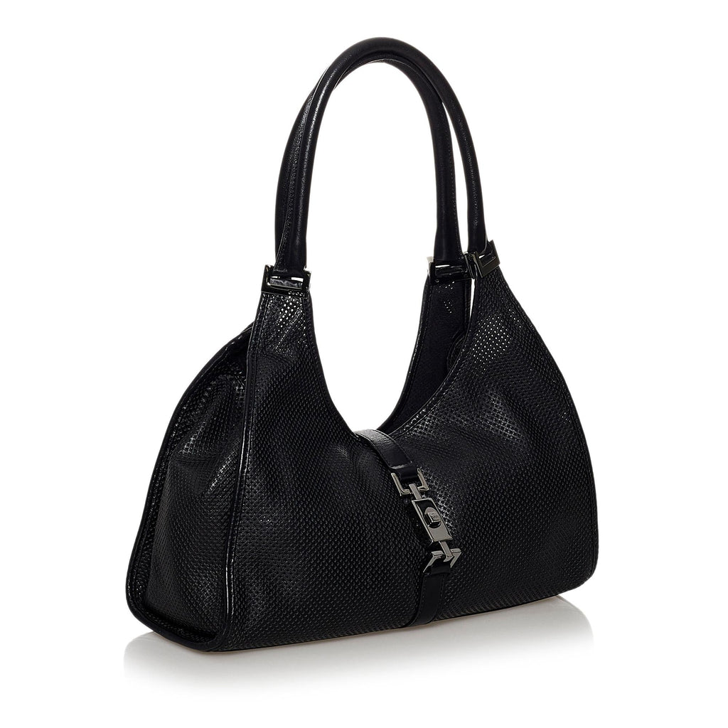 Gucci Jackie Perforated Leather Shoulder Bag (SHG-30008)