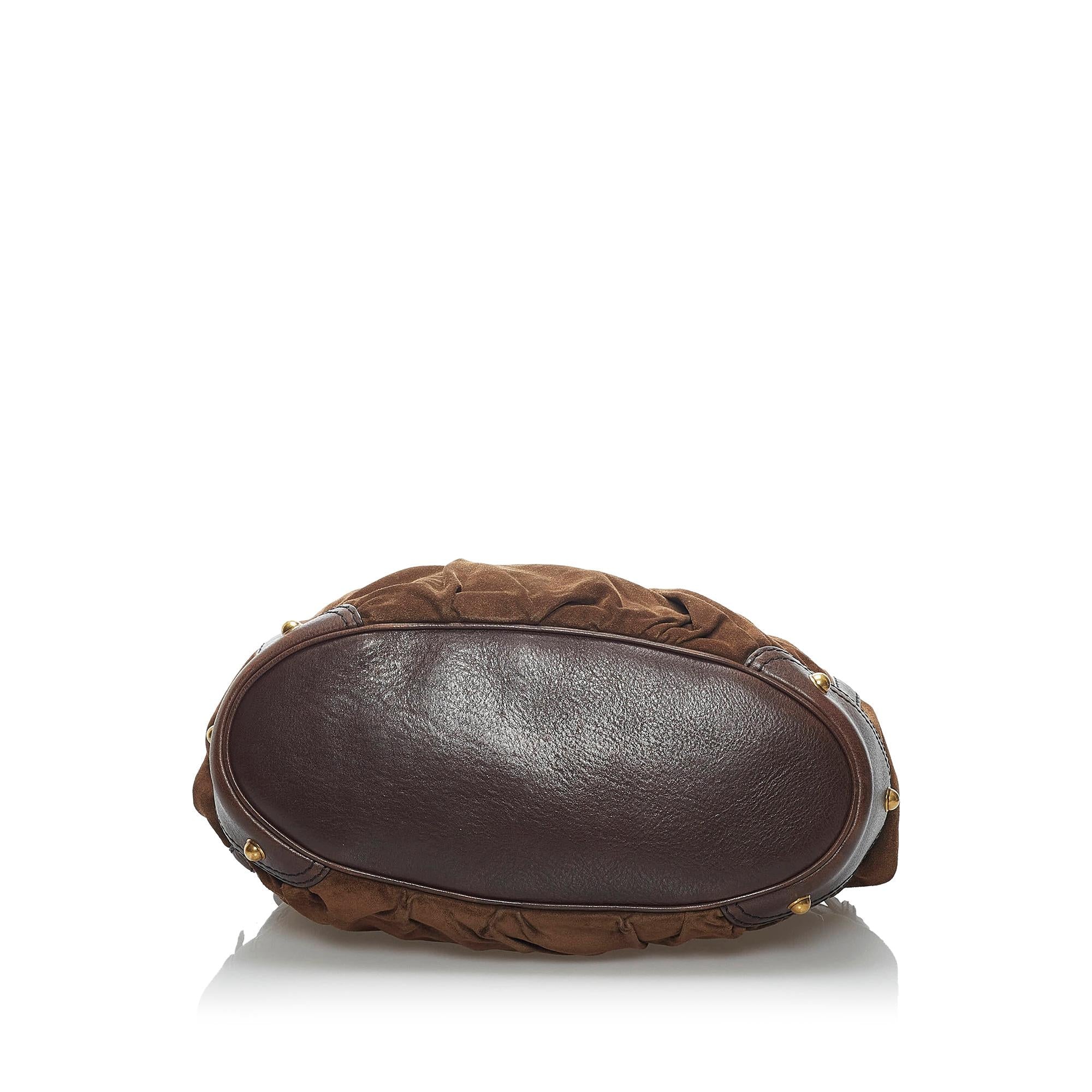 Gucci Jockey Suede Shoulder Bag (SHG-34231)