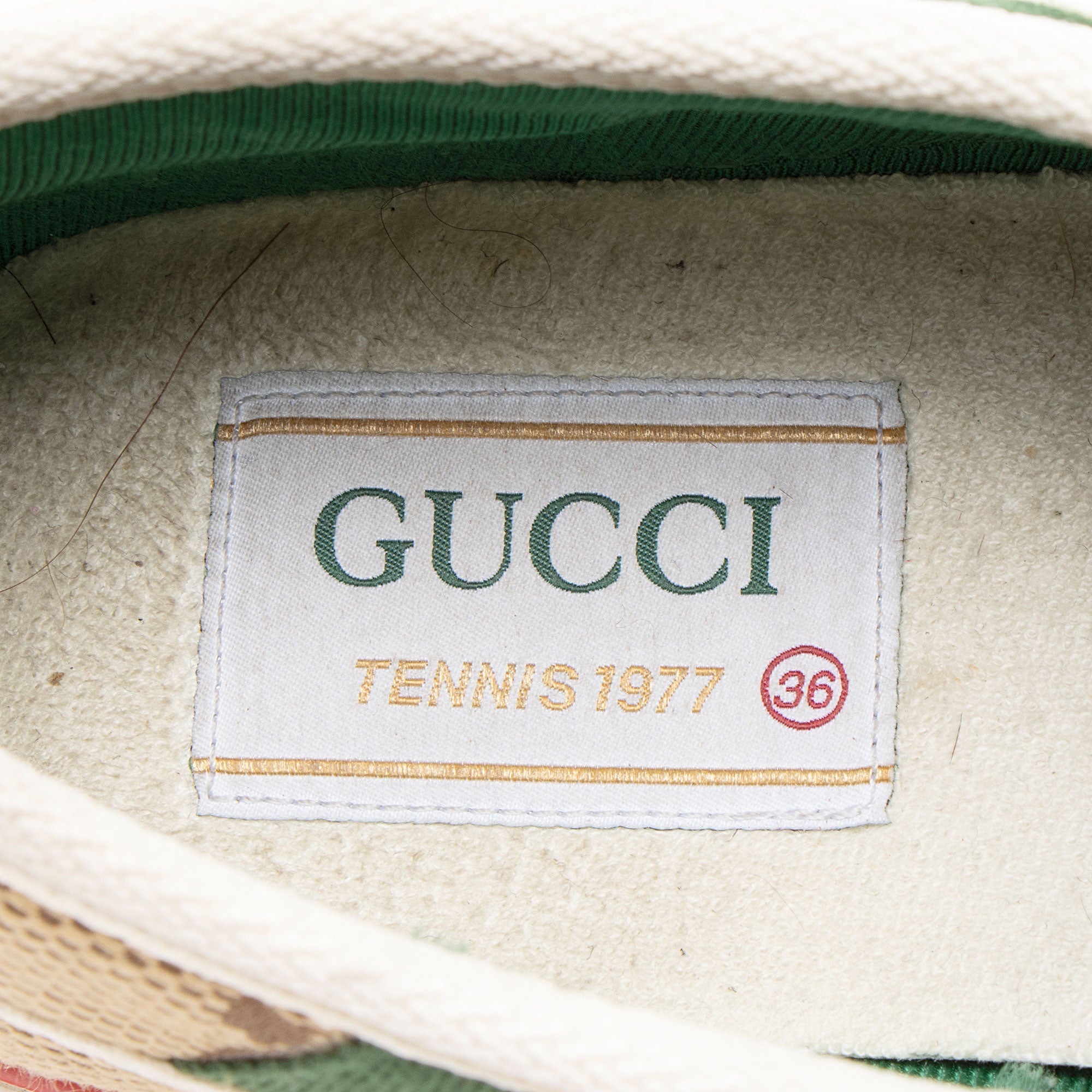 Gucci Jumbo GG Canvas 1977 Tennis Velco Sneakers - Size 6 / 36