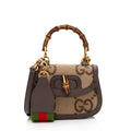 Gucci Jumbo GG Canvas Bamboo 1947 Mini Top Handle Bag (SHF-GbaD9h)