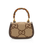 Gucci Jumbo GG Canvas Bamboo 1947 Small Top Handle