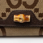 Gucci Jumbo GG Canvas Bamboo Diana Card Case