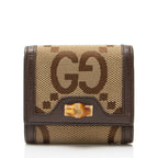 Gucci Jumbo GG Canvas Bamboo Diana Card Case