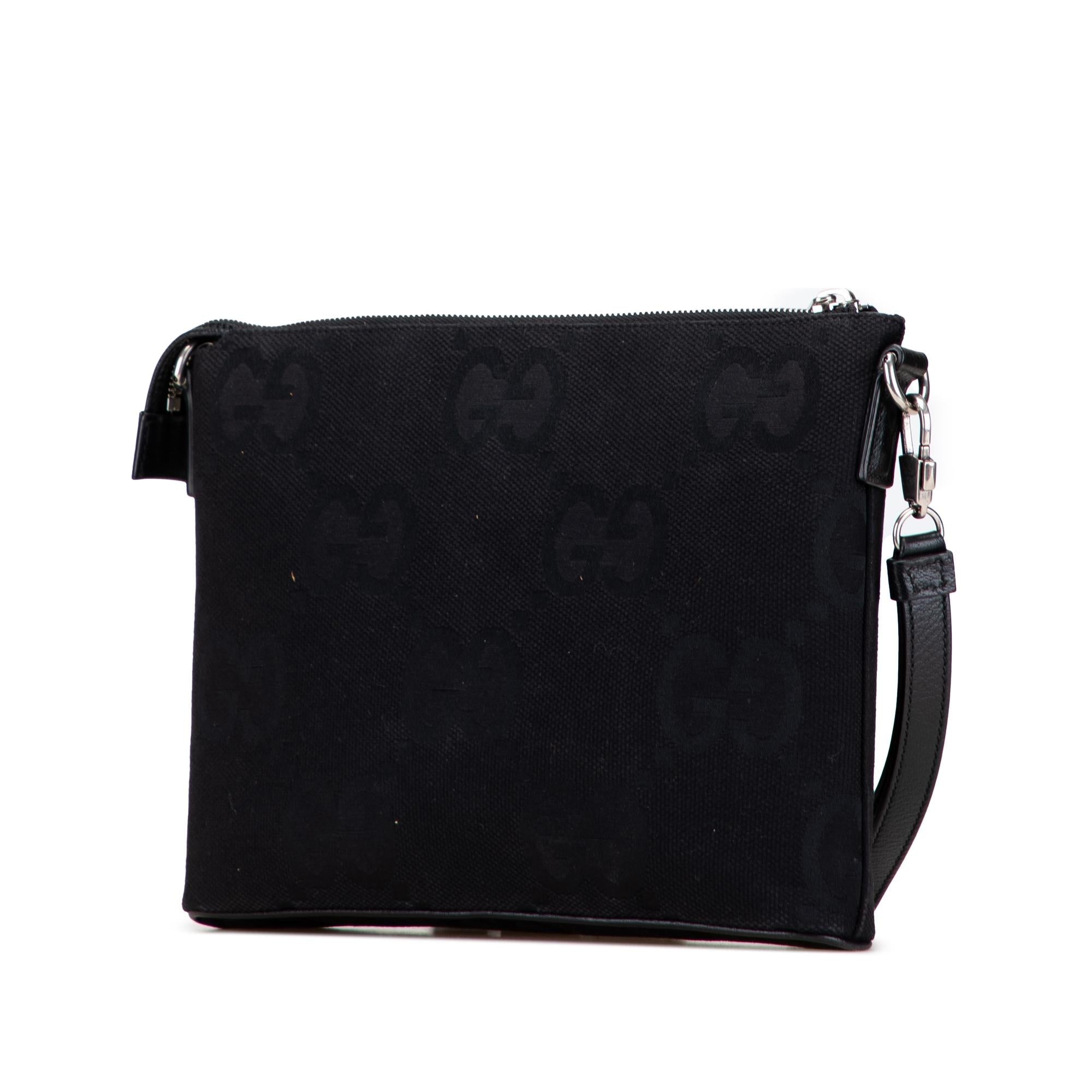 Gucci Jumbo GG Canvas Clutch on Strap
