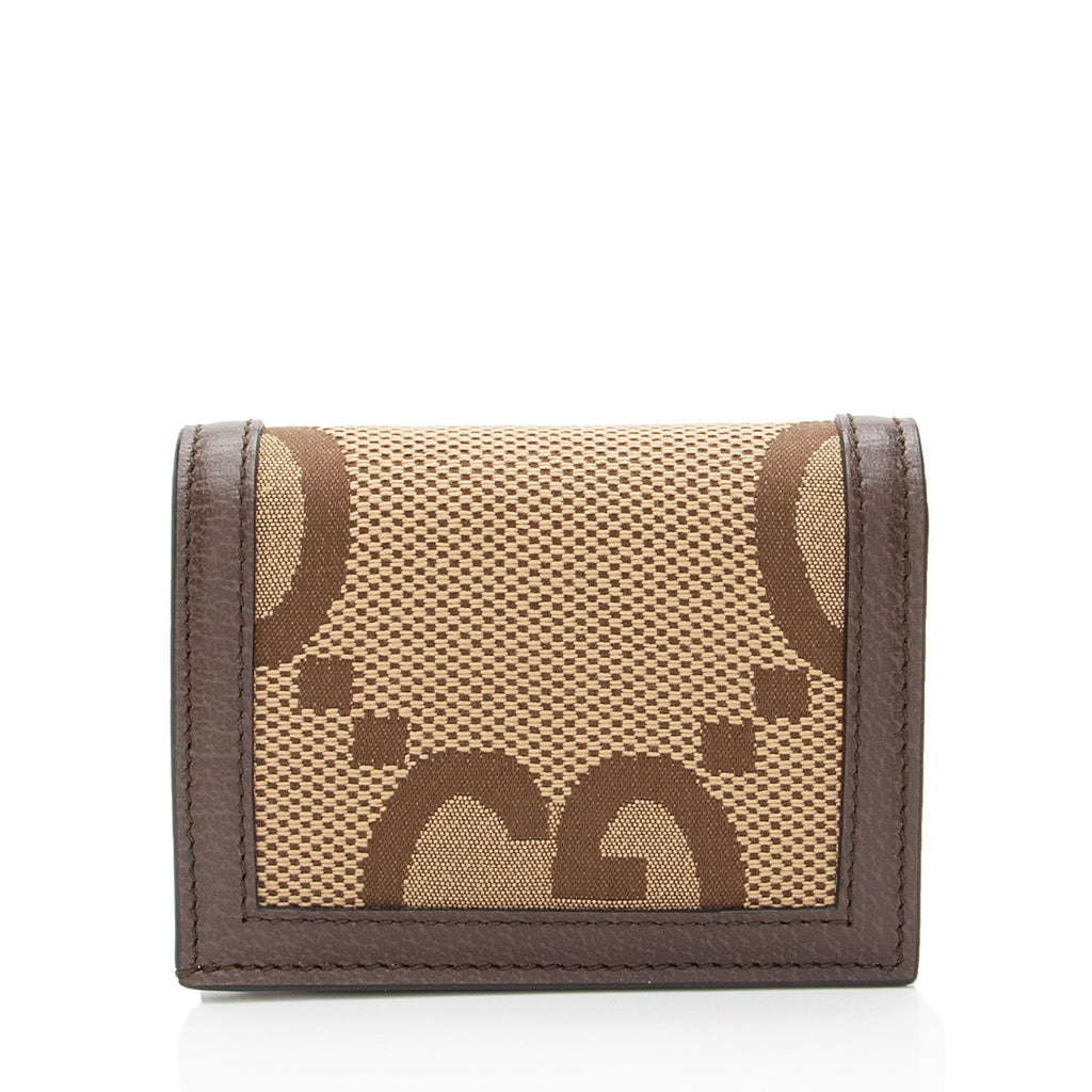 Gucci Jumbo GG Canvas Bamboo Diana Compact Wallet
