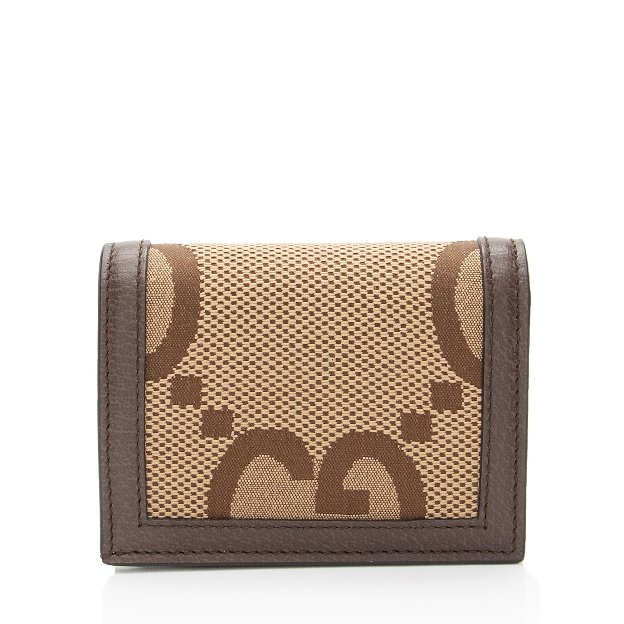 Gucci Jumbo GG Canvas Bamboo Diana Compact Wallet
