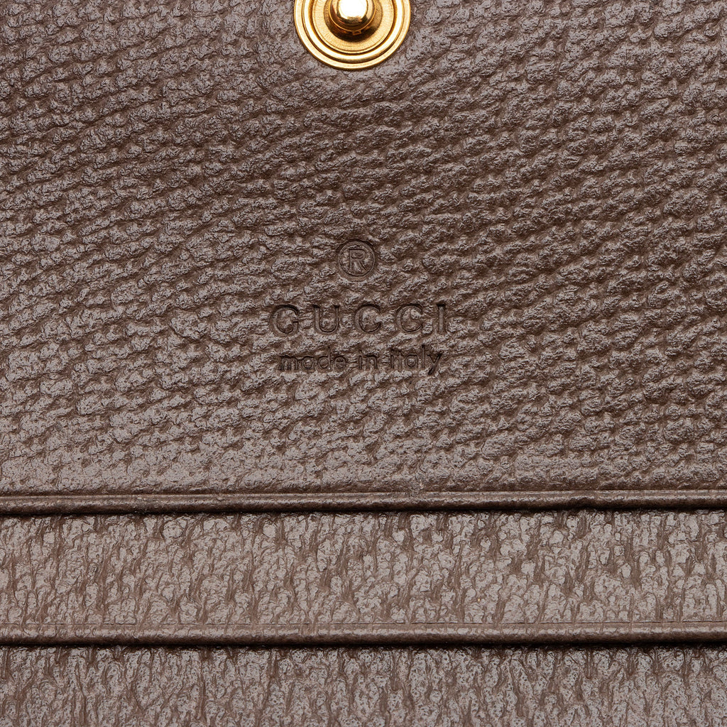 Gucci Jumbo GG Canvas Bamboo Diana Compact Wallet