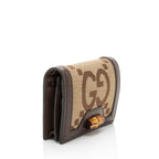 Gucci Jumbo GG Canvas Bamboo Diana Compact Wallet