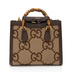 Gucci Jumbo GG Canvas Diana Small Tote (SHF-QZ5y2s)