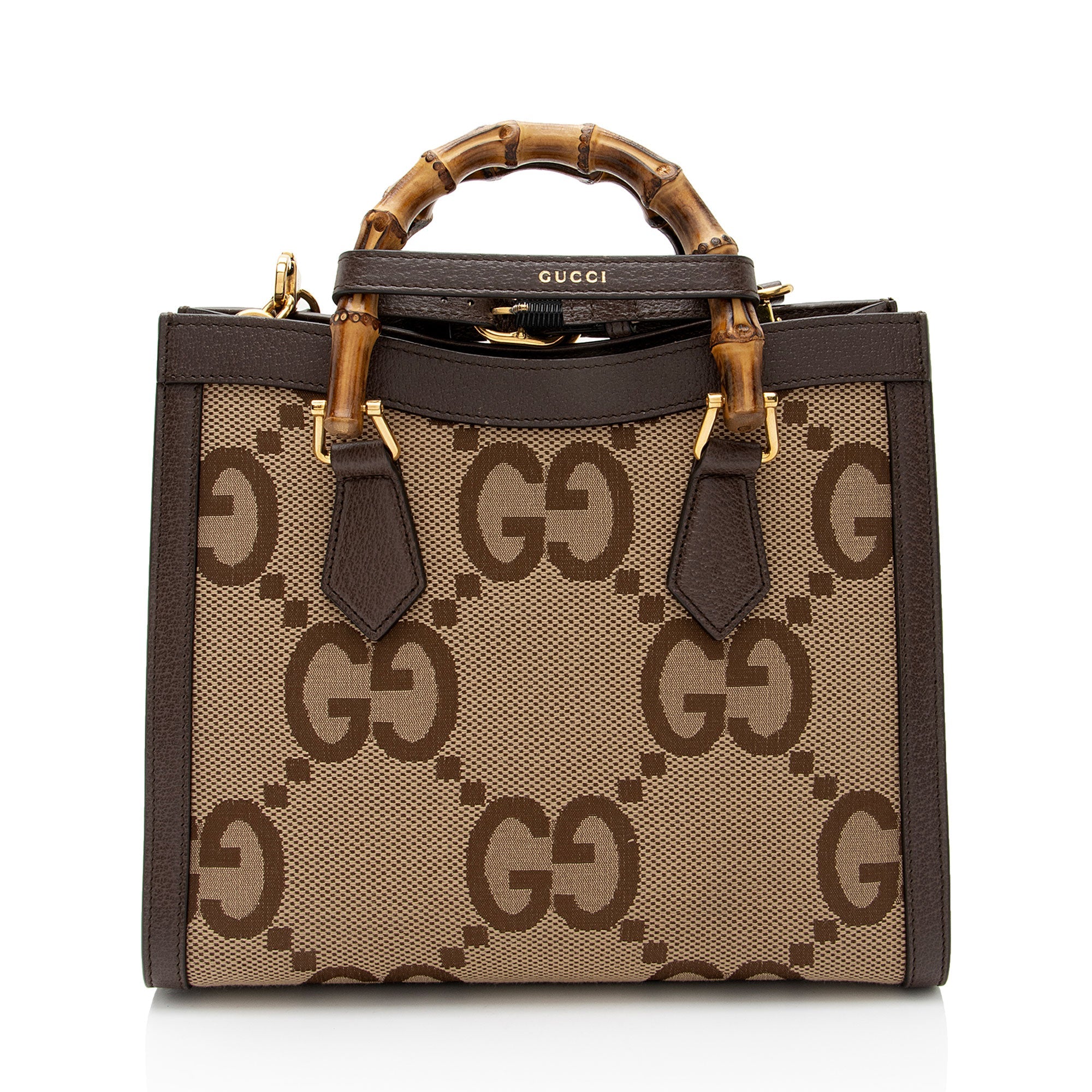 Gucci Jumbo GG Canvas Diana Small Tote (SHF-QZ5y2s)