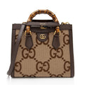 Gucci Jumbo GG Canvas Diana Small Tote (SHF-QZ5y2s)