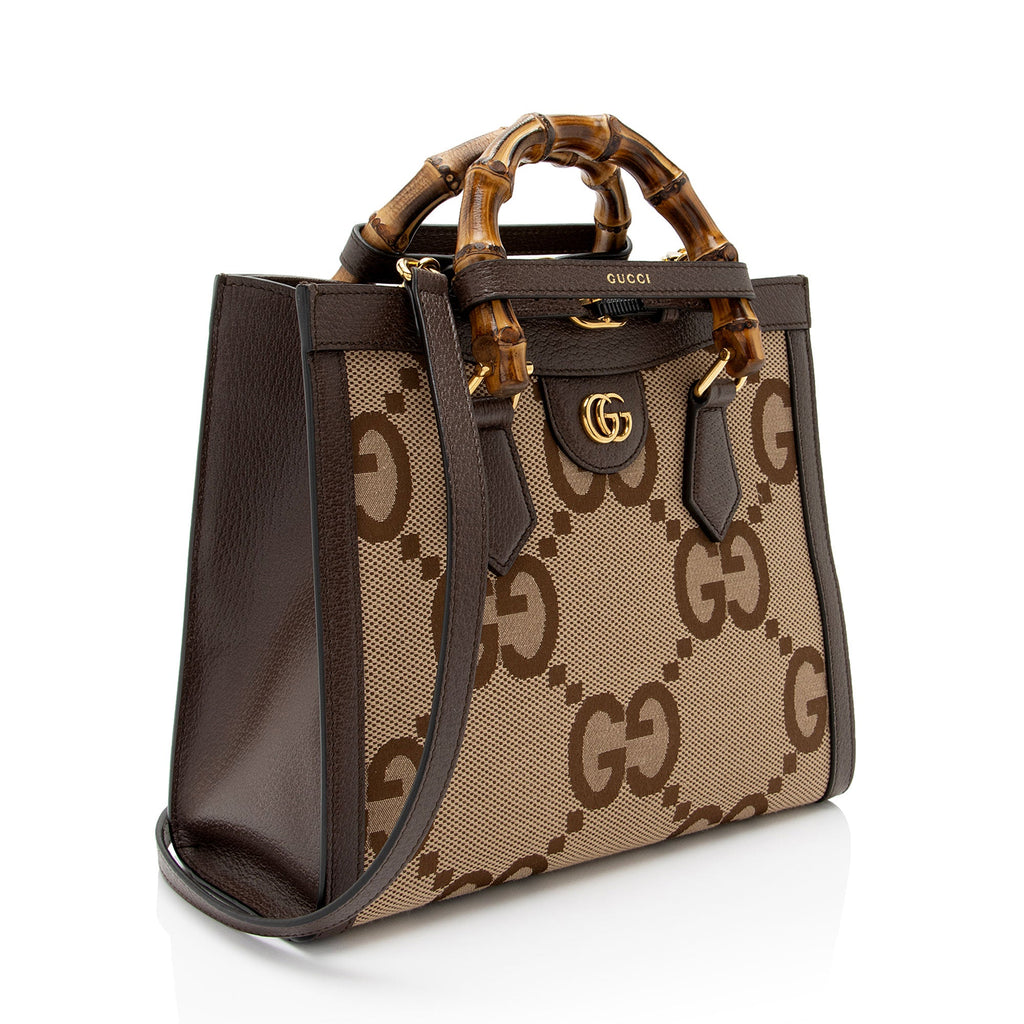 Gucci Jumbo GG Canvas Diana Small Tote (SHF-QZ5y2s)