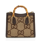 Gucci Jumbo GG Canvas Diana Small Tote