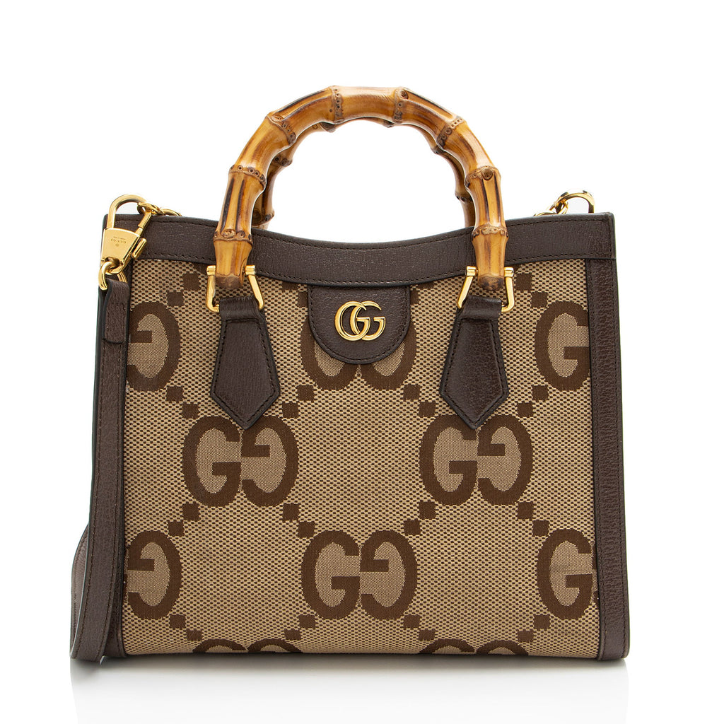 Gucci Jumbo GG Canvas Diana Small Tote