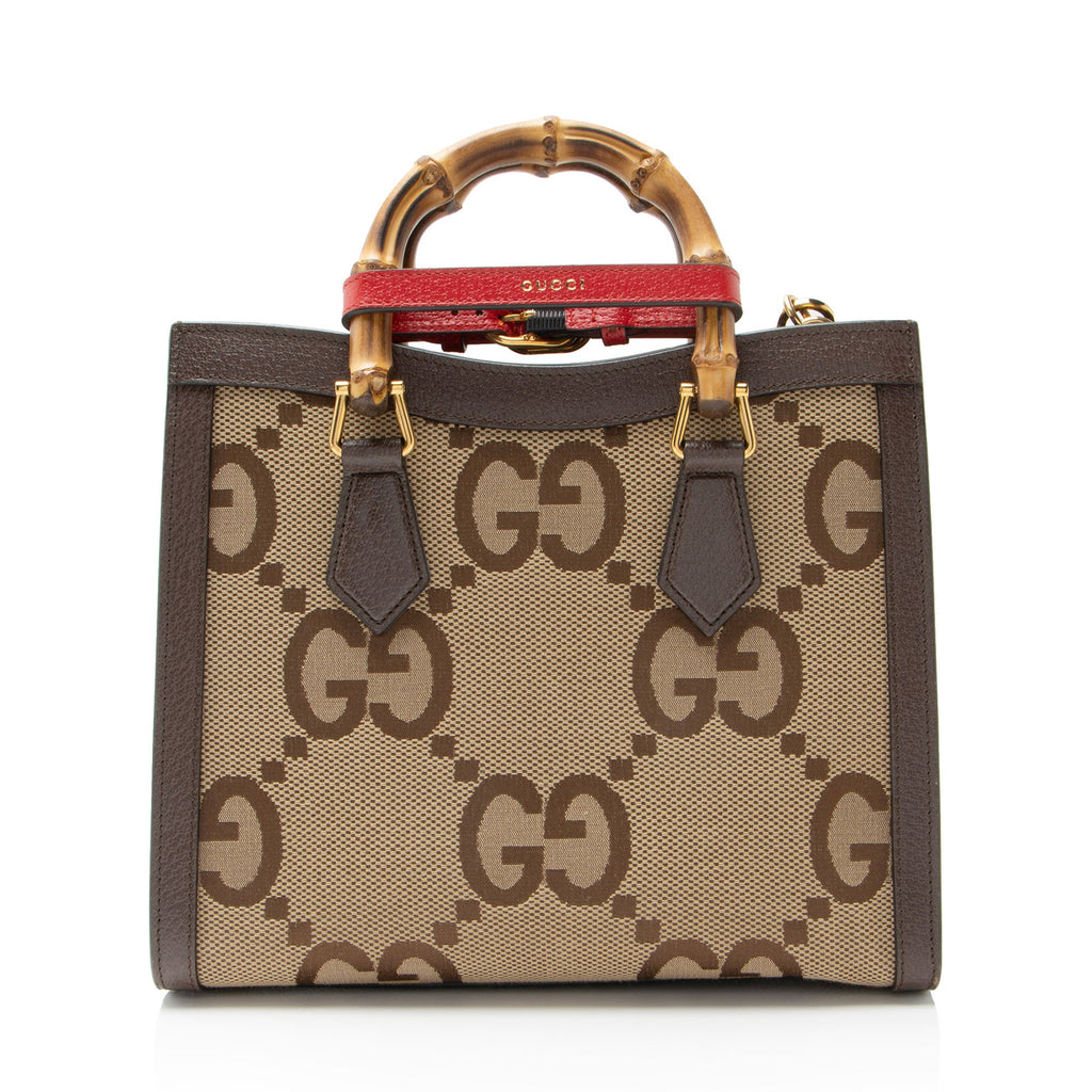 Gucci Jumbo GG Canvas Diana Small Tote