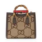 Gucci Jumbo GG Canvas Diana Small Tote