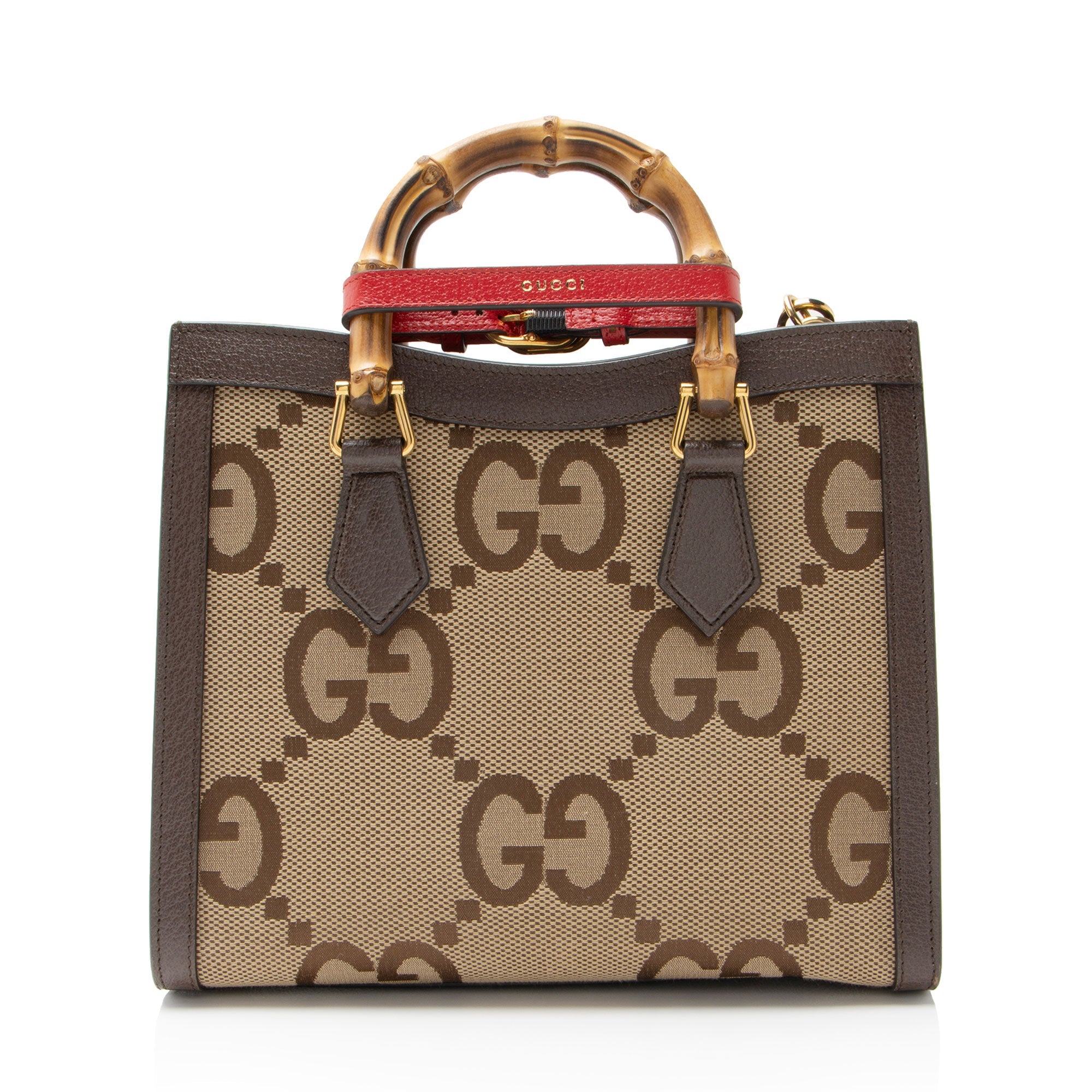 Gucci Jumbo GG Canvas Diana Small Tote